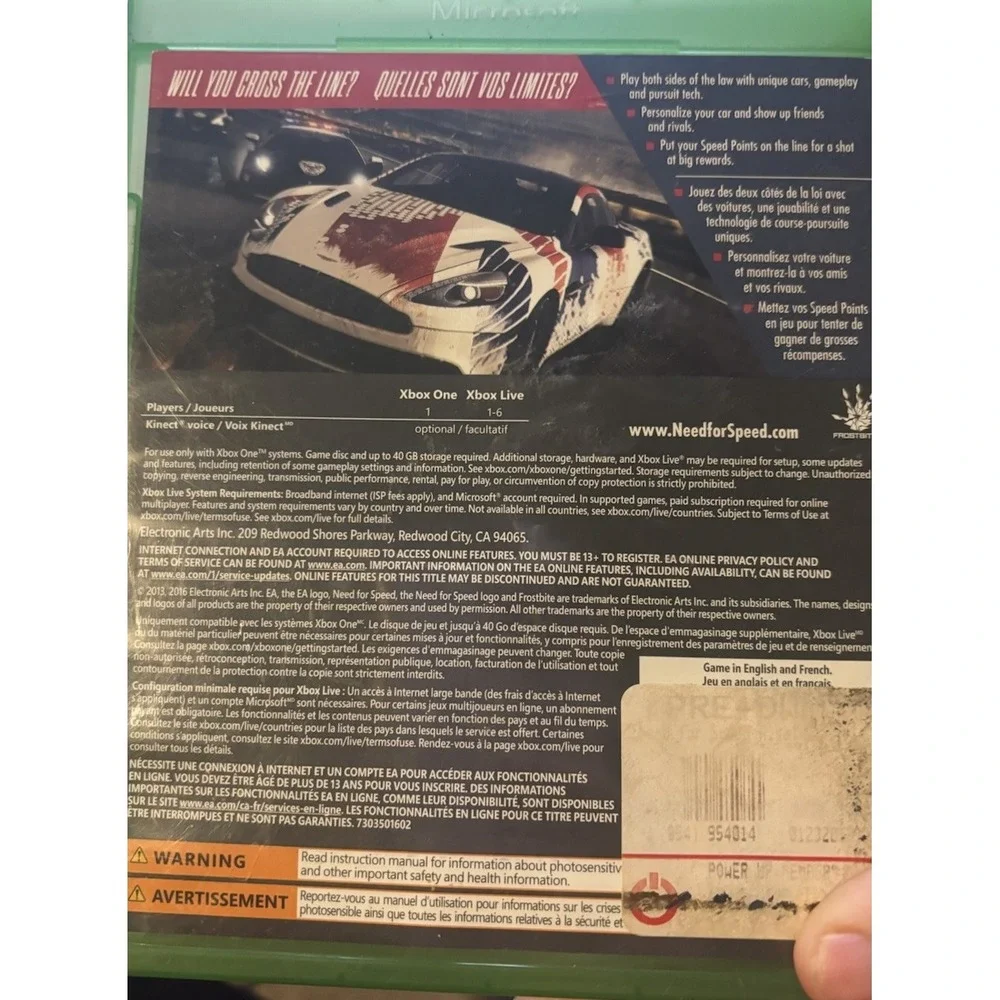 Need for Speed: Rivals‎ (Microsoft Xbox One, 2013) Complete